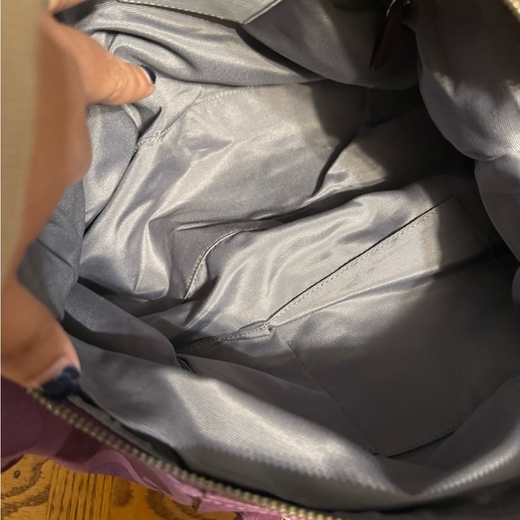 Coach Madison Sabrina Satchel Handbag in Purple Op Art *Flawed* - Picture 10 of 15